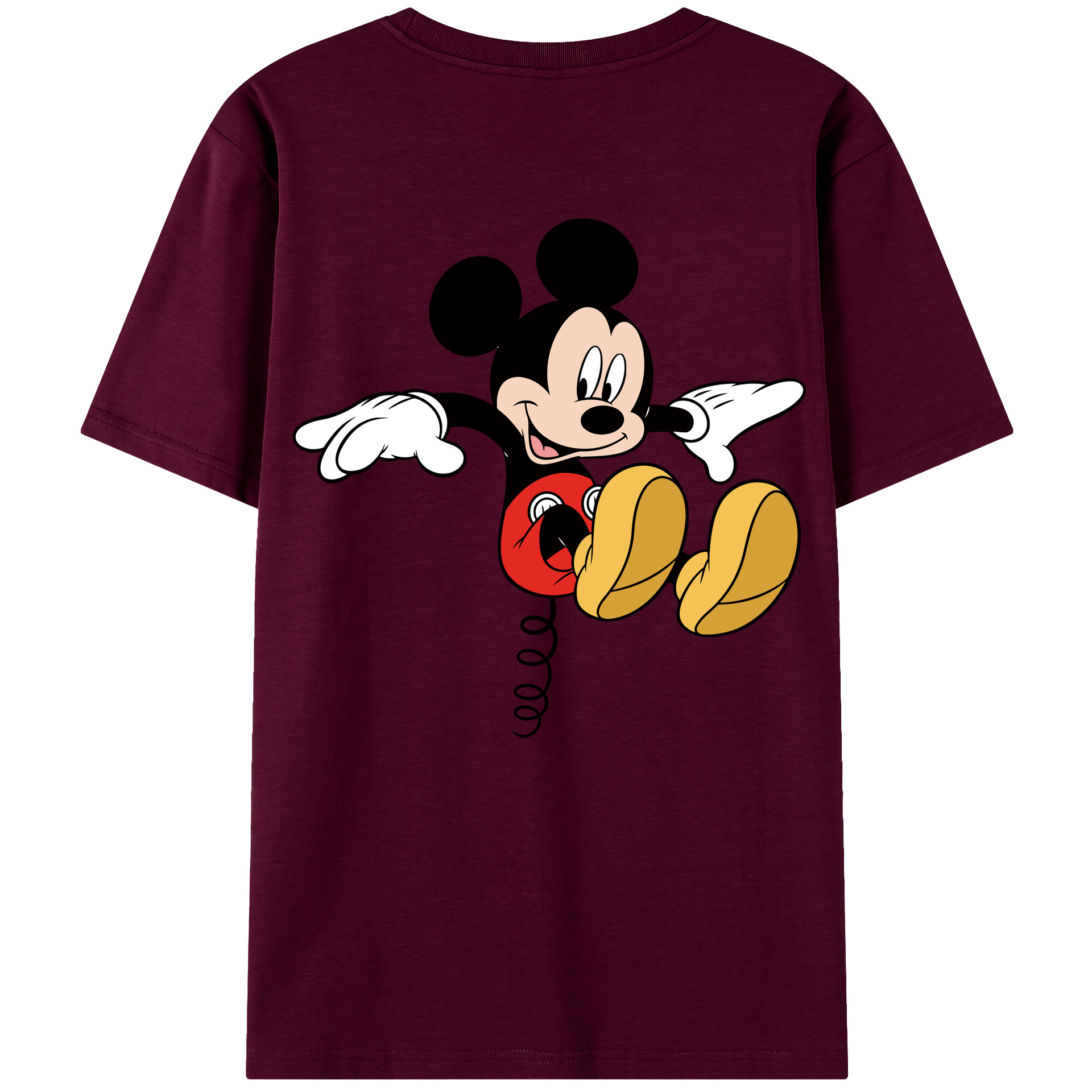 （画像用） ミッキーマウス Mickey Mouse レディース半袖Tシャツ(バックプリント)